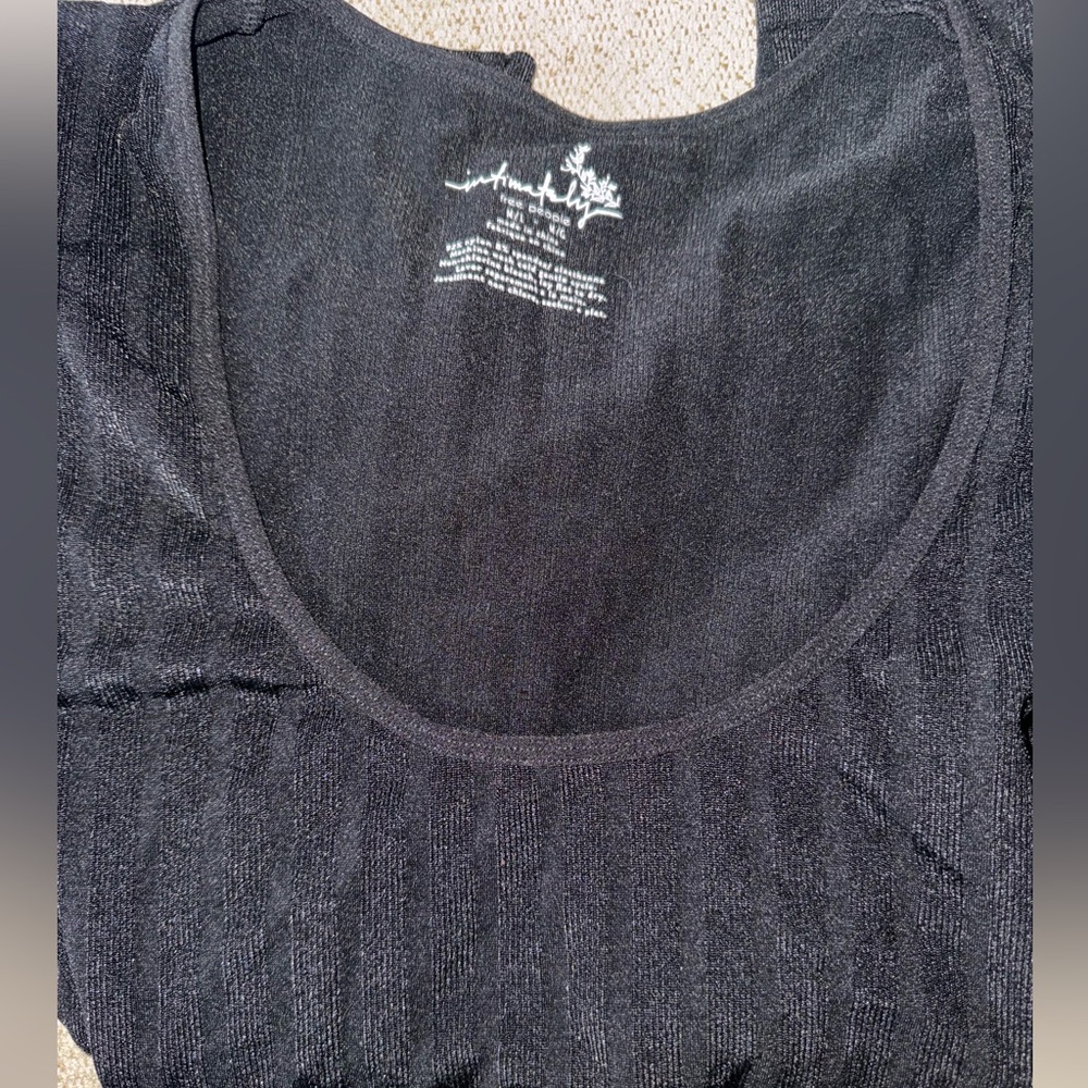 Free people black ribbed top